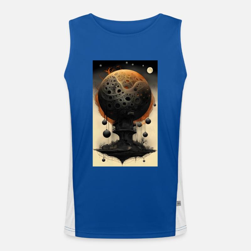 Structure sphérique sombre Débardeur respirant contrasté Homme 