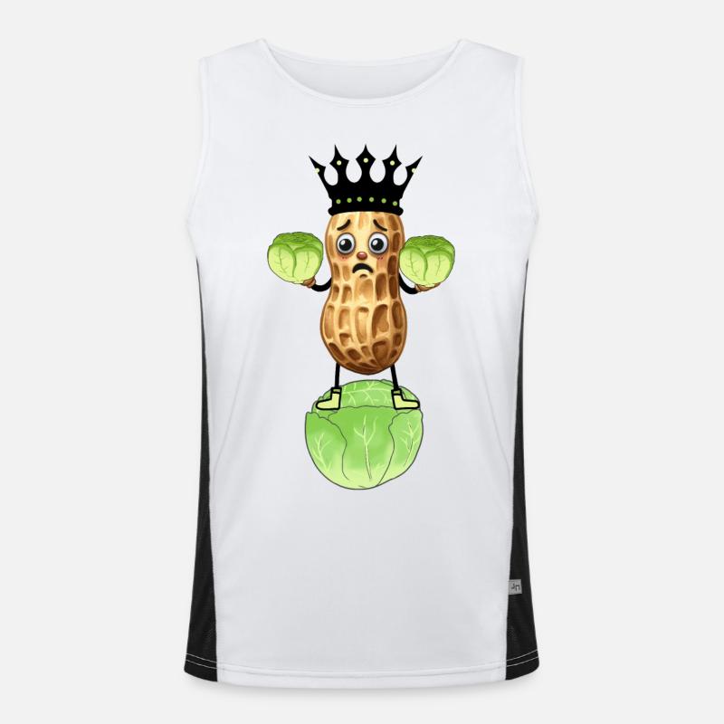 Peanut Cabbage Vegetable King Cabbage Funny Men's Functional Contrast Tank Top 