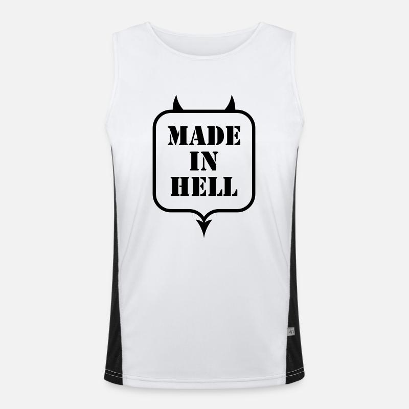MADE IN HELL Funktionelles Kontrast-Tank Top für Männer 