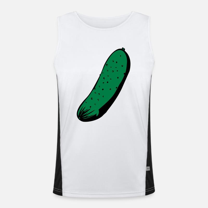 Gurke Funktionelles Kontrast-Tank Top für Männer 