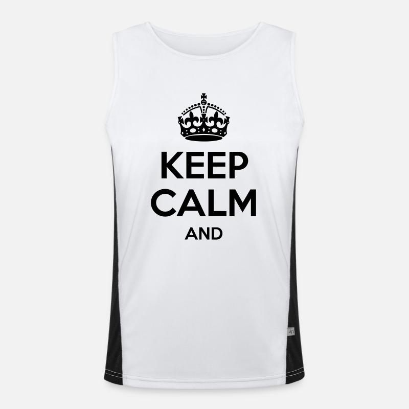 Keep Calm Men's Functional Contrast Tank Top 