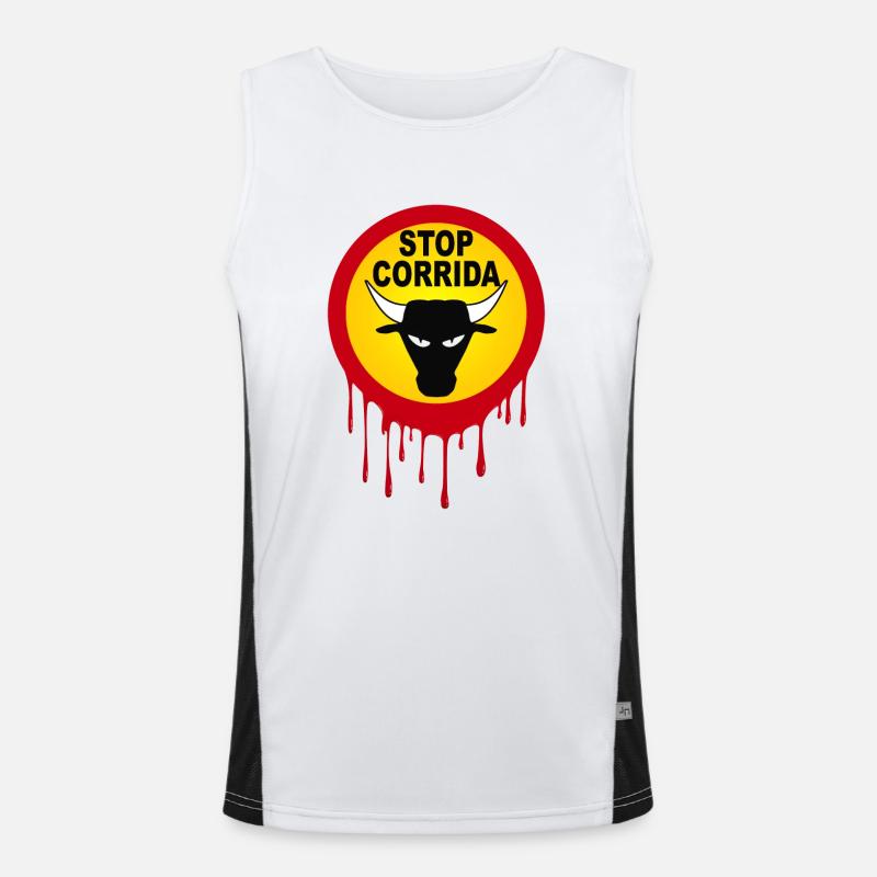 corrida stop design 01 Men's Functional Contrast Tank Top 