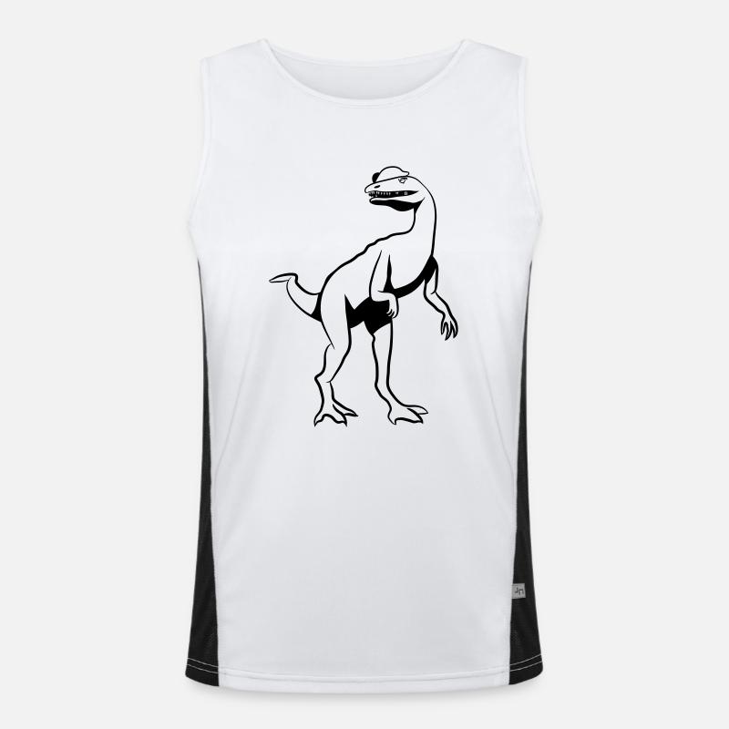 Dinosaur dinosaur Dilophosaurus Men's Functional Contrast Tank Top 