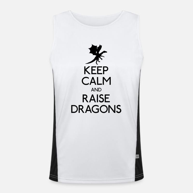 Keep calm dragons Débardeur respirant contrasté Homme 