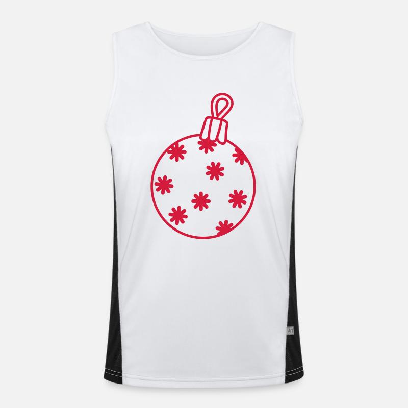 Christmas decorations bauble design Men's Functional Contrast Tank Top 