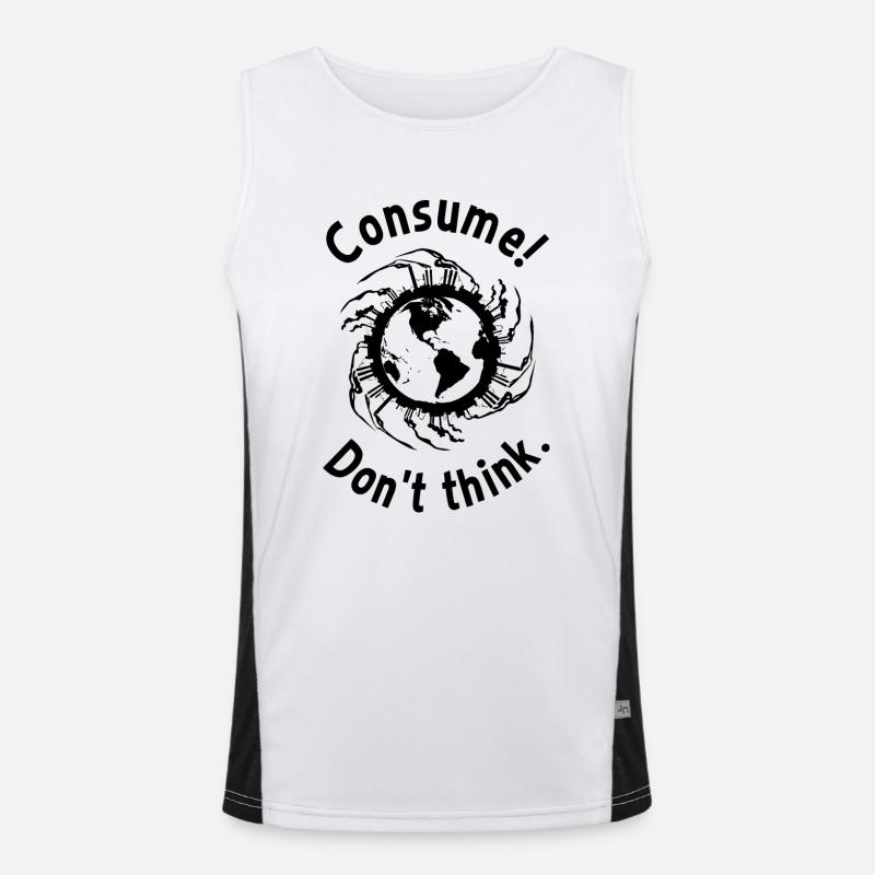 Consume! Don't think. Men's Functional Contrast Tank Top 