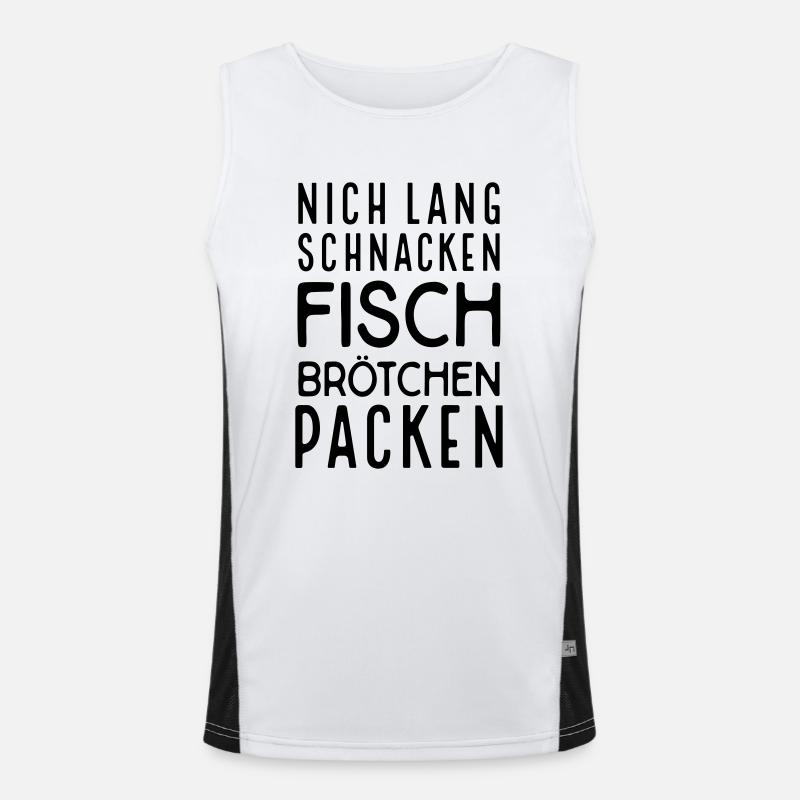 Fischbrötchen Funktionelles Kontrast-Tank Top für Männer 