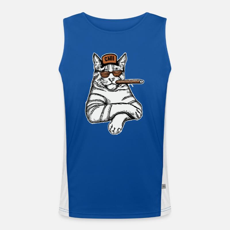 Katzen Katze Katzenshirt Katze Geschenkidee kitten Funktionelles Kontrast-Tank Top für Männer 