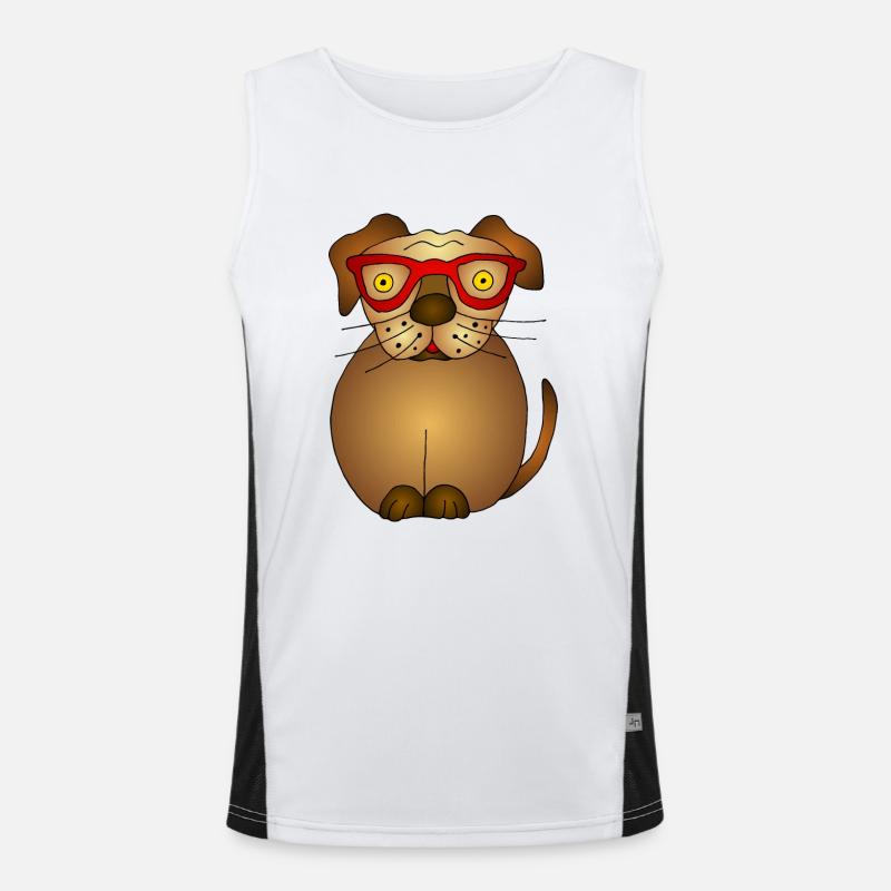 Hund Funktionelles Kontrast-Tank Top für Männer 