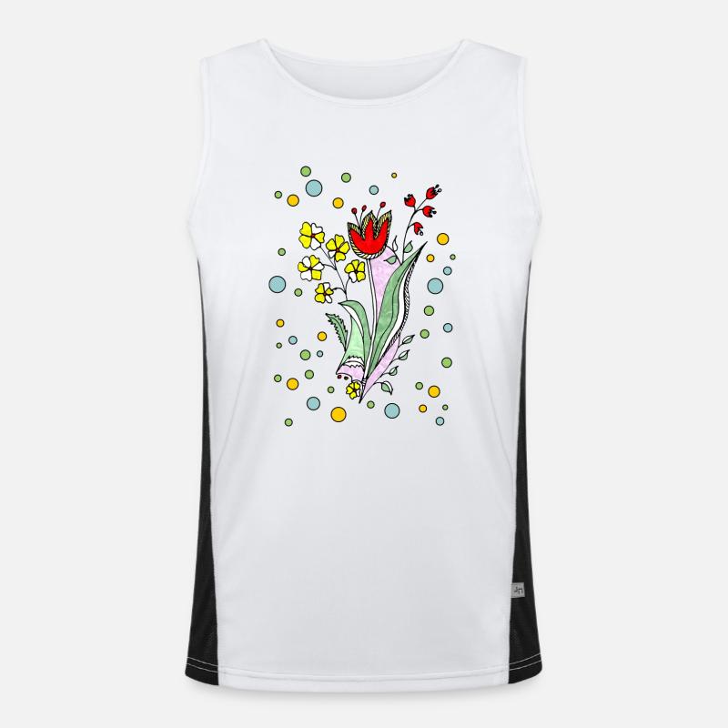 Fleur Débardeur respirant contrasté Homme 