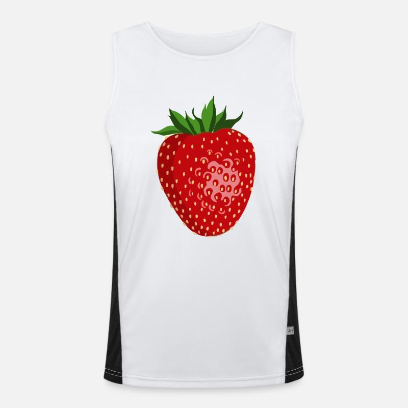 Erdbeere,Obst,Frucht Funktionelles Kontrast-Tank Top für Männer 