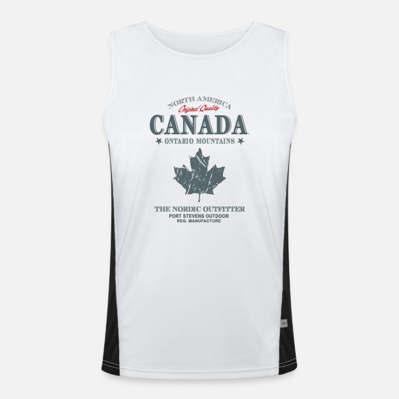 Canada -Maple Leaf Funktionelles Kontrast-Tank Top für Männer 