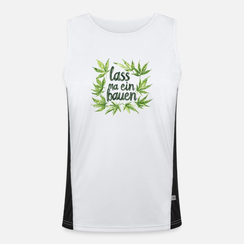 lass ma ein bauen - weiß Funktionelles Kontrast-Tank Top für Männer 