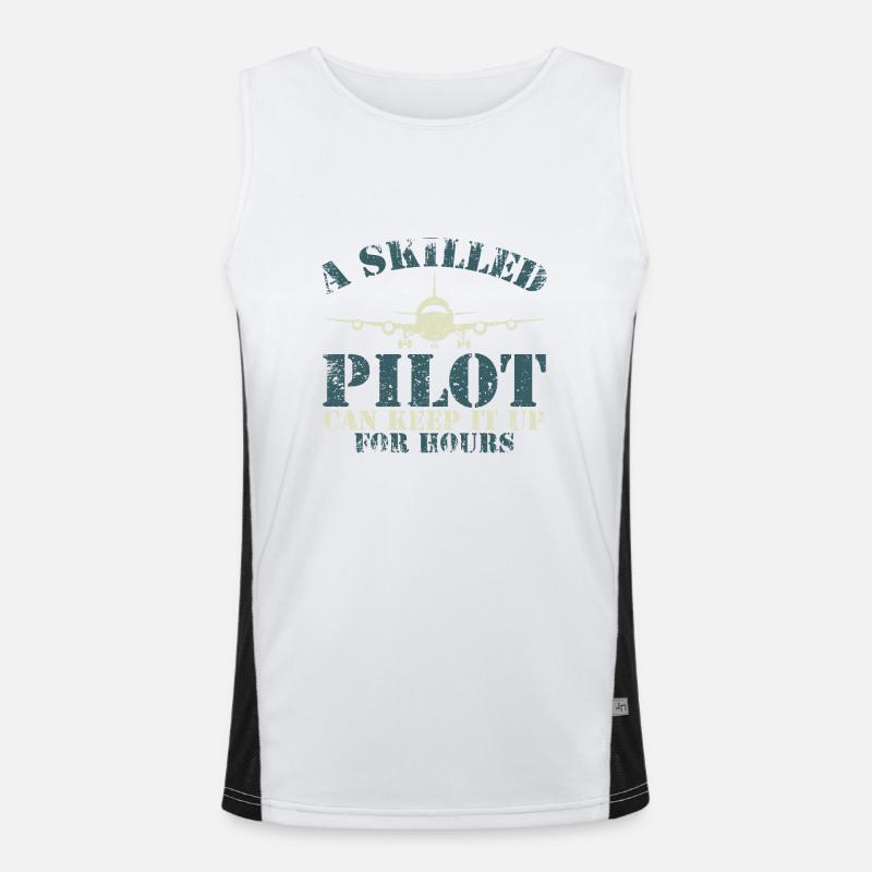 Der Pilot Funktionelles Kontrast-Tank Top für Männer 