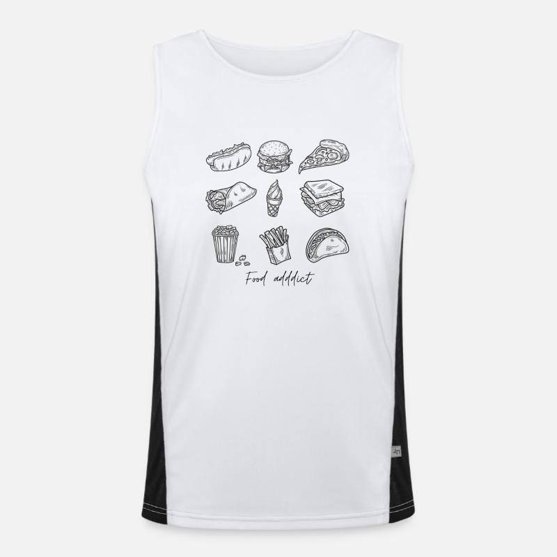 Lebensmittelsüchtig Funktionelles Kontrast-Tank Top für Männer 