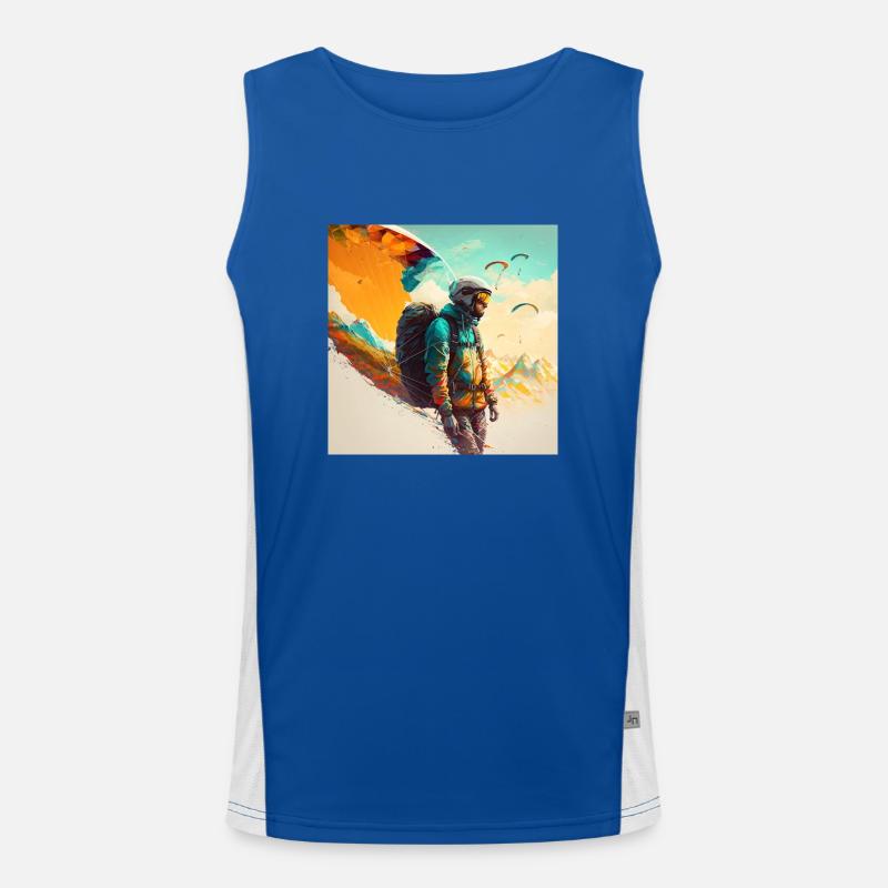 Paragliding Men's Functional Contrast Tank Top 
