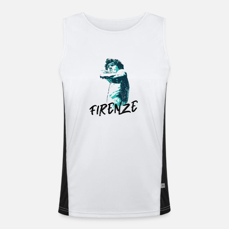 Illustration Sculpture David Masterpiece Florence Men's Functional Contrast Tank Top 