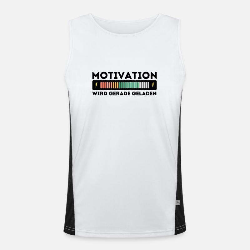 Motivation wird geladen Funktionelles Kontrast-Tank Top für Männer 