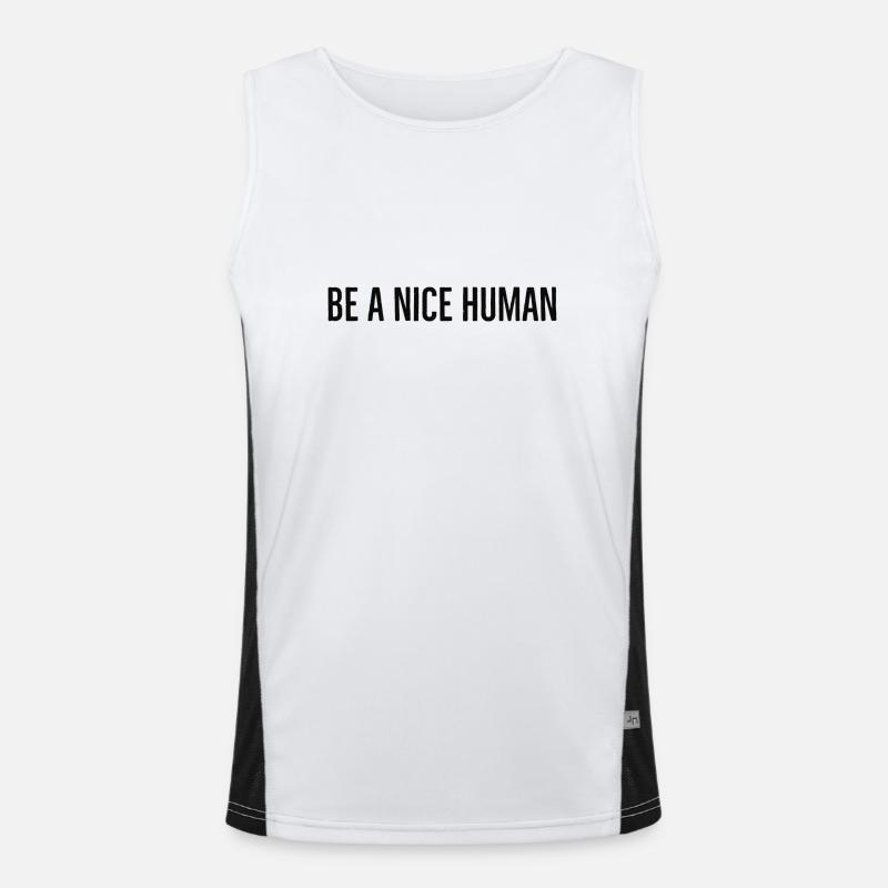 be a nice human Funktionelles Kontrast-Tank Top für Männer 