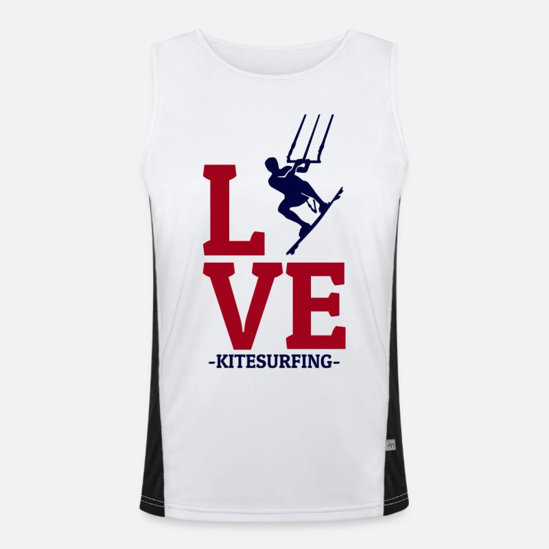 Kitesurfing Kitesurf Kiteboarding Kiteboarder Men's Functional Contrast Tank Top 