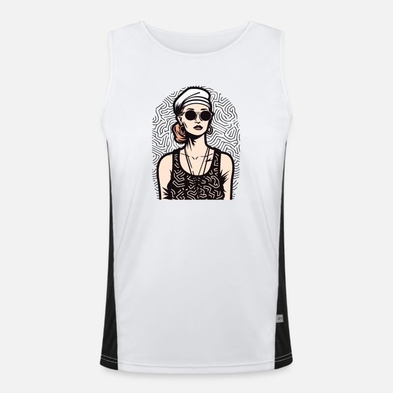 Frau Funktionelles Kontrast-Tank Top für Männer 
