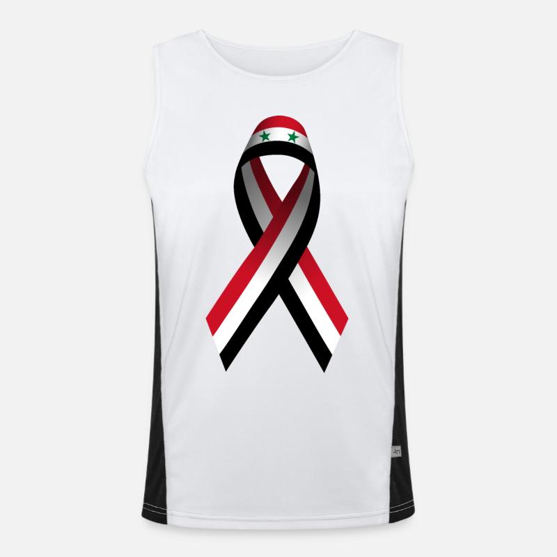 Peace in Syria Loop - Flag for Freedom Men's Functional Contrast Tank Top 