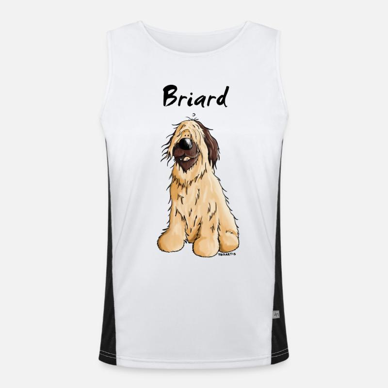Berger De Bri - Chien De Berger - Briard Débardeur respirant contrasté Homme 