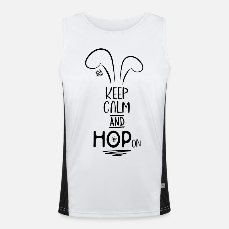Easter - Men's Functional Contrast Tank Top - white/black