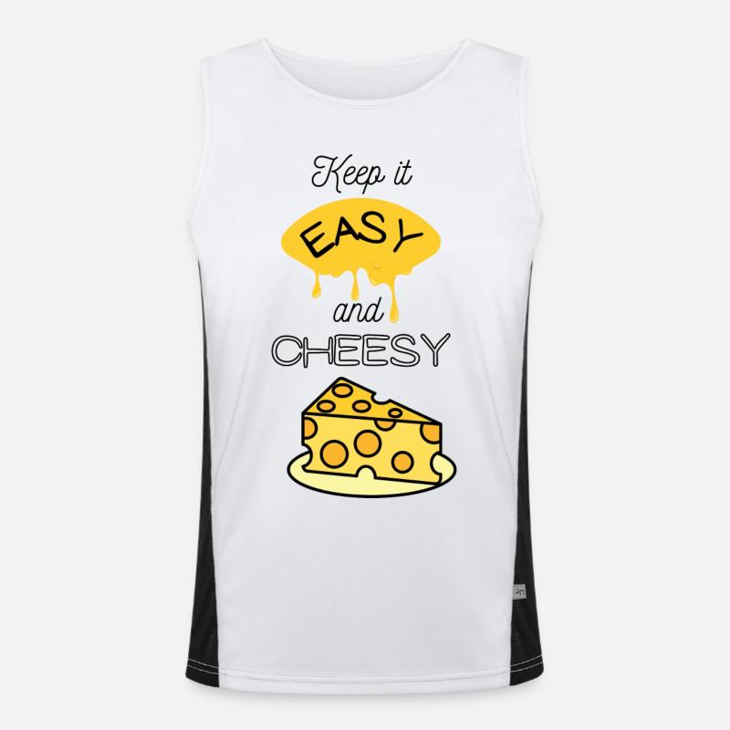 Easy Käse Meme Funktionelles Kontrast-Tank Top für Männer 