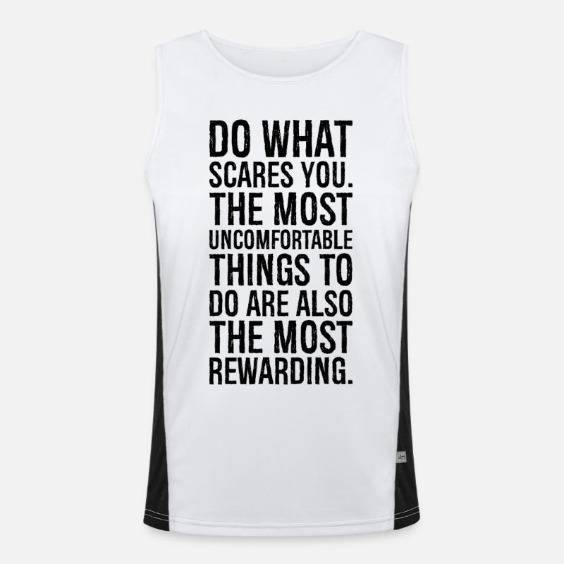 Tu das, was dir am unangenehmsten ist Funktionelles Kontrast-Tank Top für Männer 