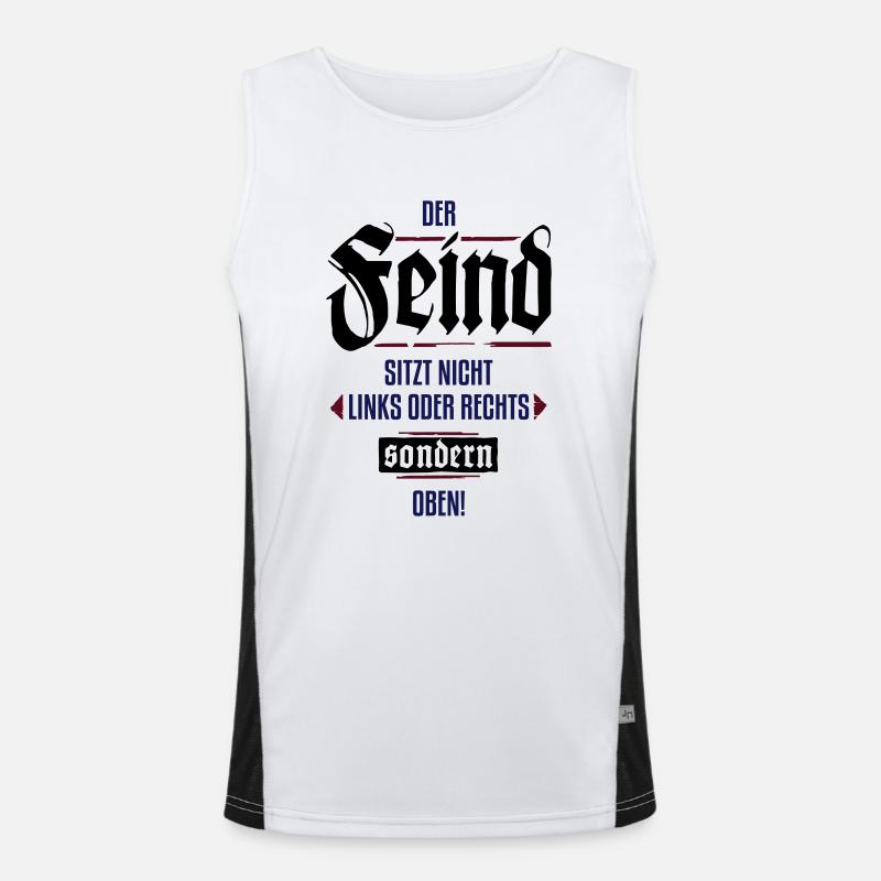 Nicht links oder rechtes Funktionelles Kontrast-Tank Top für Männer 