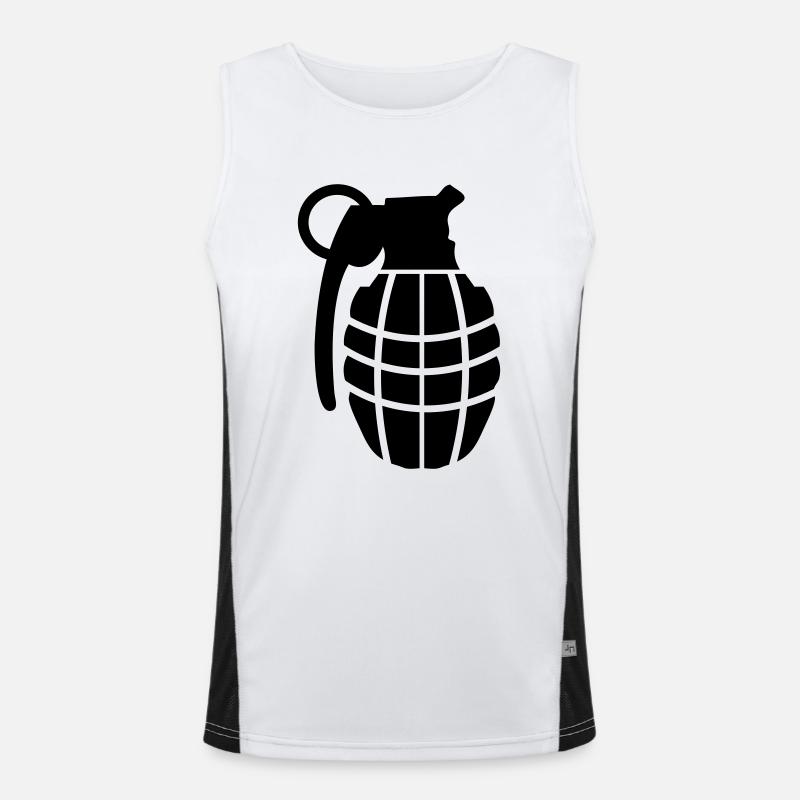 granate bombe handgranate Funktionelles Kontrast-Tank Top für Männer 