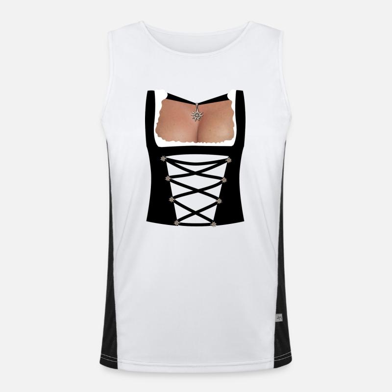 Dirndl Débardeur respirant contrasté Homme 