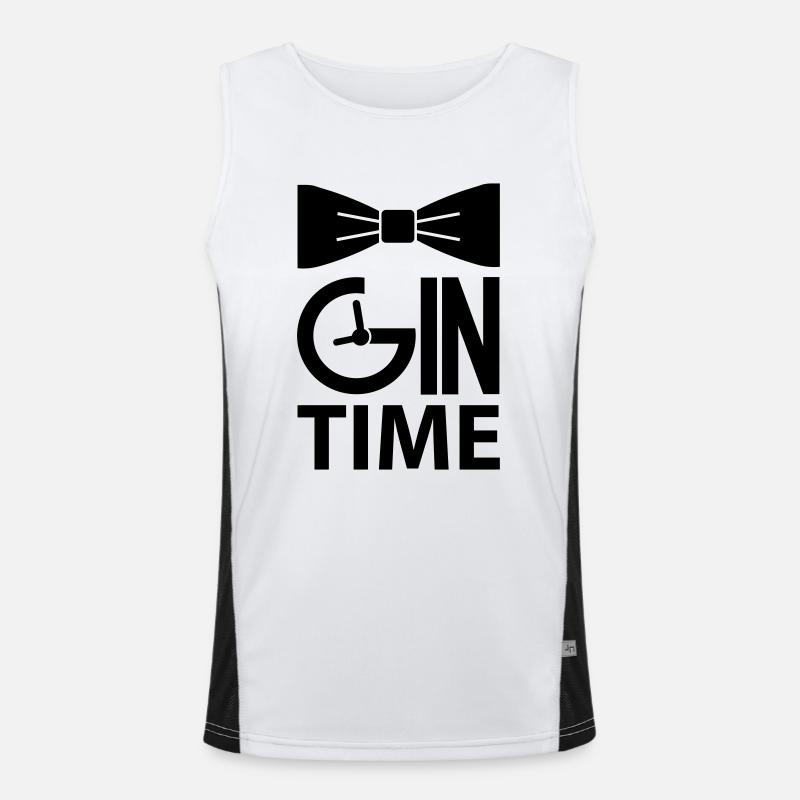 Gin Time Funktionelles Kontrast-Tank Top für Männer 