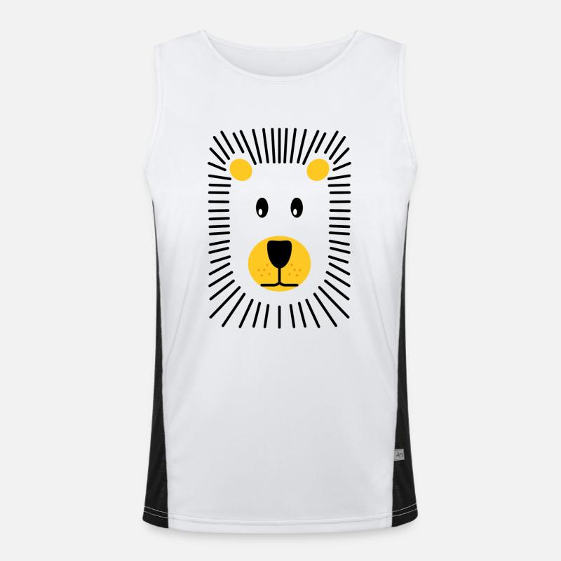 Löwe Funktionelles Kontrast-Tank Top für Männer 