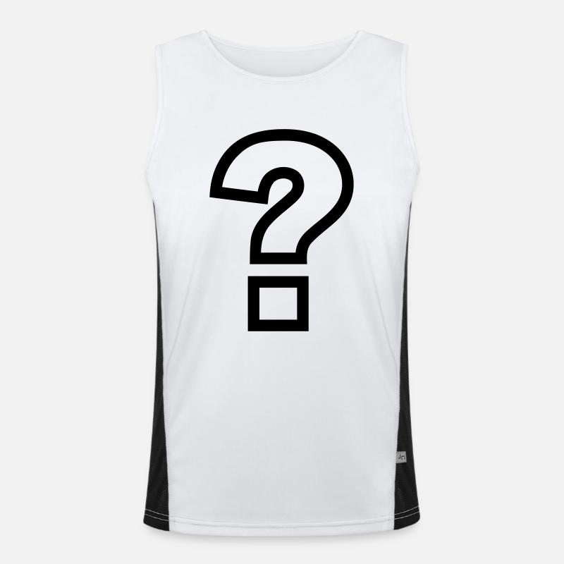 Question mark Men's Functional Contrast Tank Top 