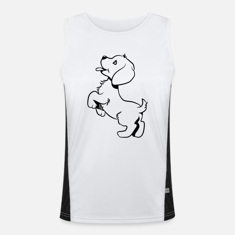 Bébé chien doux Débardeur respirant contrasté Homme 