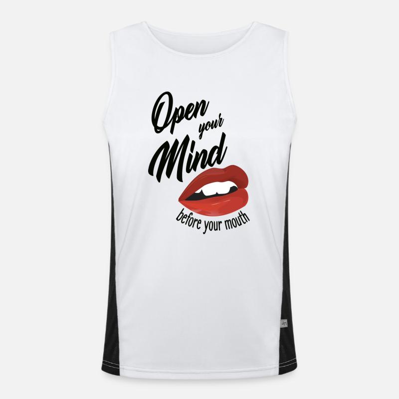open your mind... Men's Functional Contrast Tank Top 