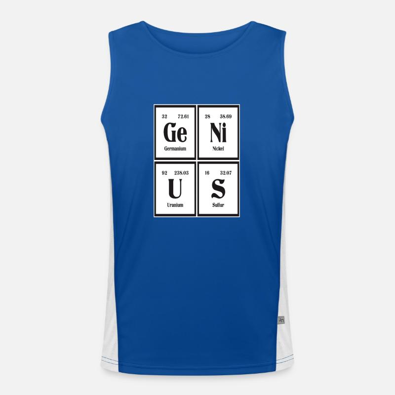 Genius - Periodensystem der Elemente Funktionelles Kontrast-Tank Top für Männer 