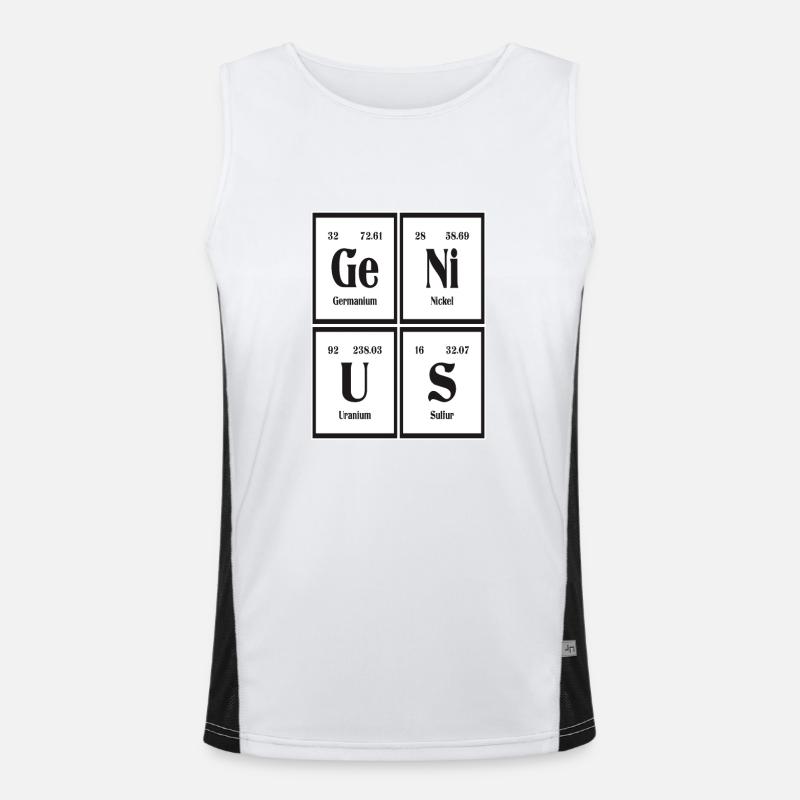 Genius - Periodensystem der Elemente Funktionelles Kontrast-Tank Top für Männer 