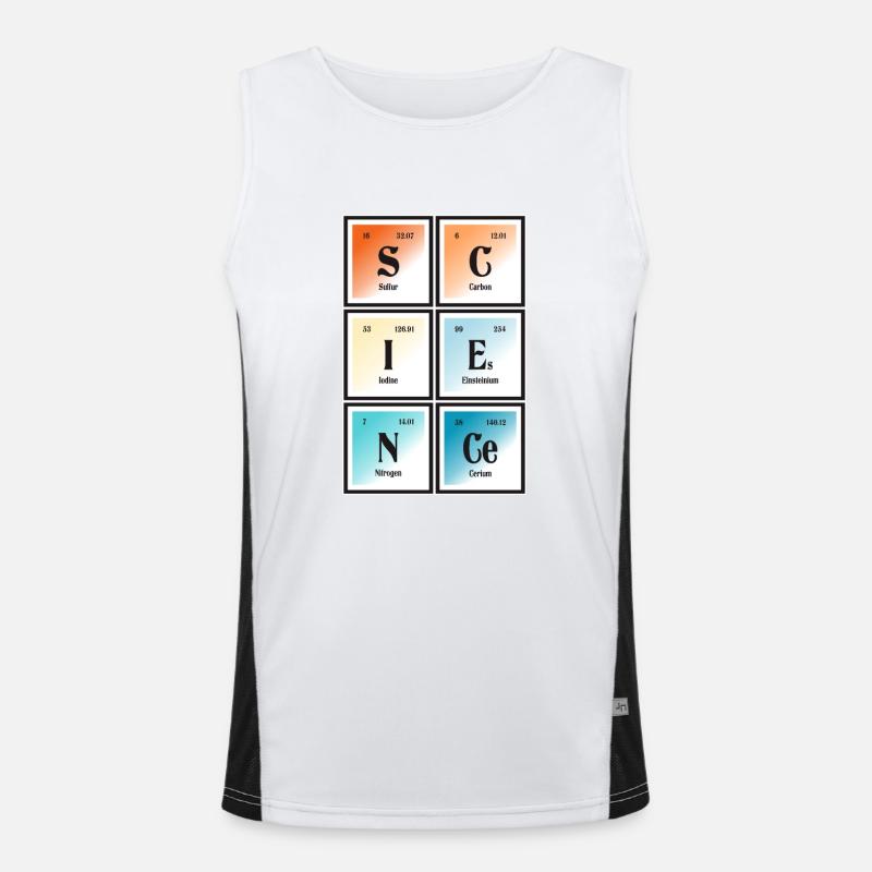 Wissenschaft | Periodensystem der Elemente Funktionelles Kontrast-Tank Top für Männer 
