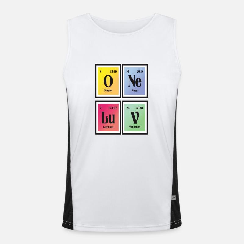 One Love | Tableau périodique des éléments Débardeur respirant contrasté Homme 