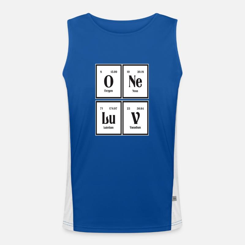 One Love | Periodic Table of Elements Men's Functional Contrast Tank Top 
