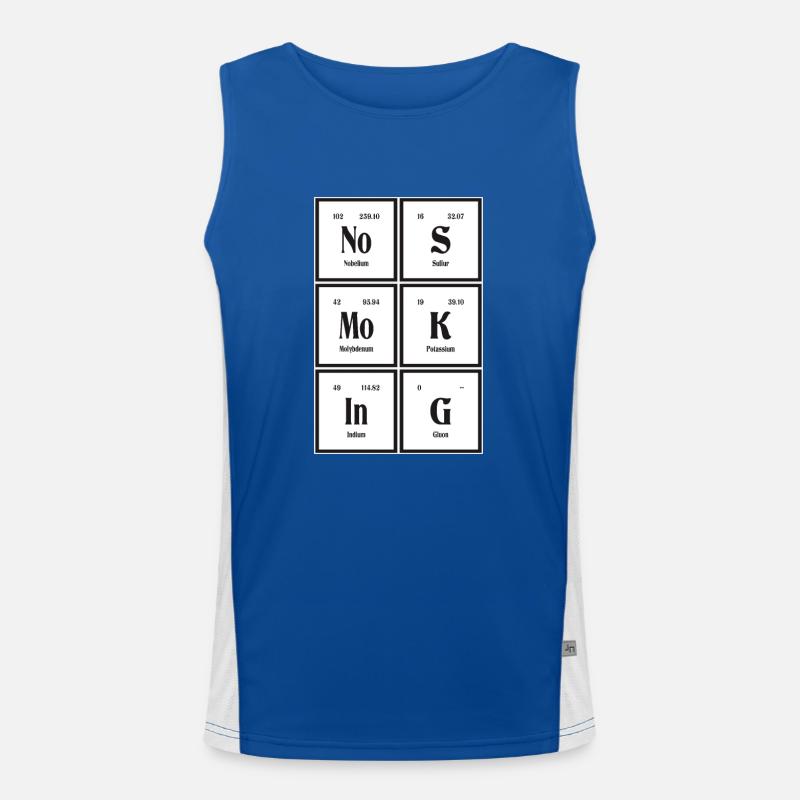 No Smoking - Periodic Table of Elements Men's Functional Contrast Tank Top 