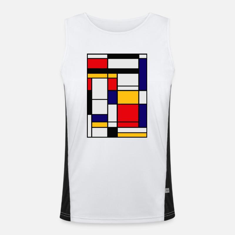 Abstrakte Malerei Funktionelles Kontrast-Tank Top für Männer 