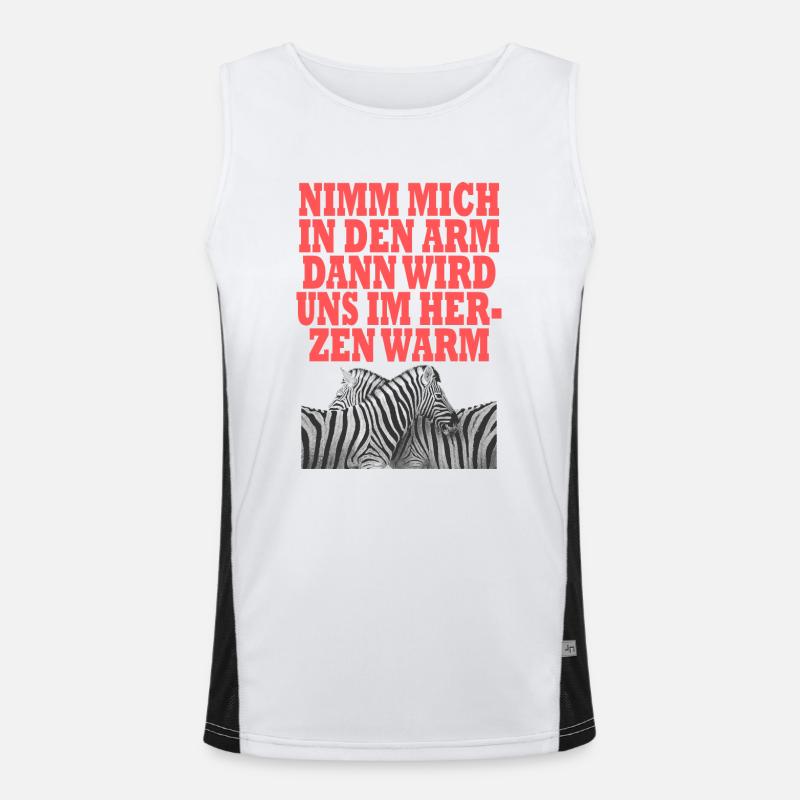 Zebra Funktionelles Kontrast-Tank Top für Männer 