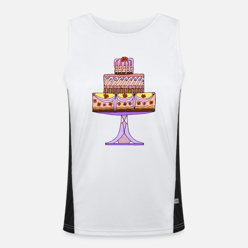 Kuchen Funktionelles Kontrast-Tank Top für Männer 