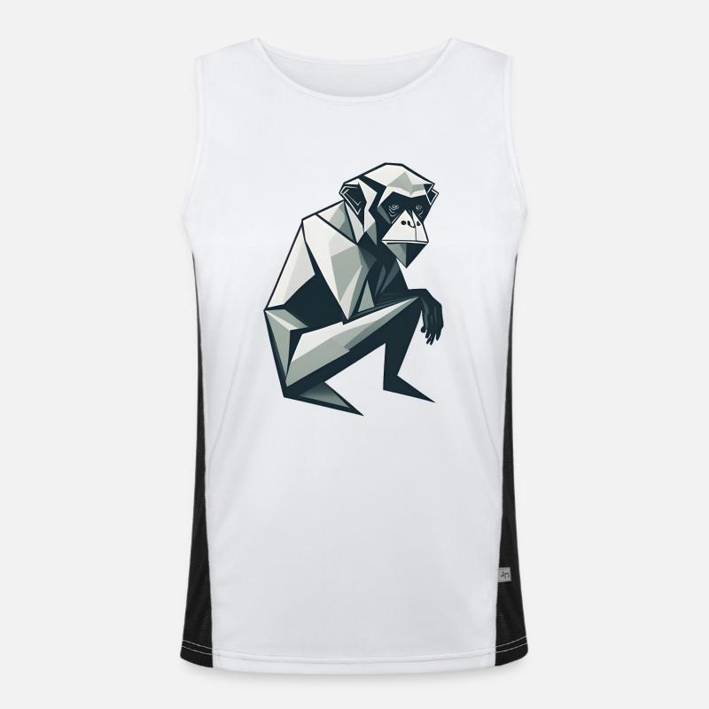 Singe minimaliste Débardeur respirant contrasté Homme 