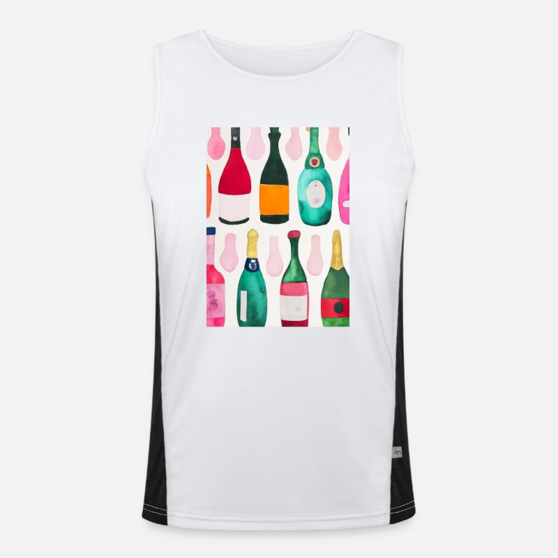 Flaschen-Muster-Malerei Funktionelles Kontrast-Tank Top für Männer 