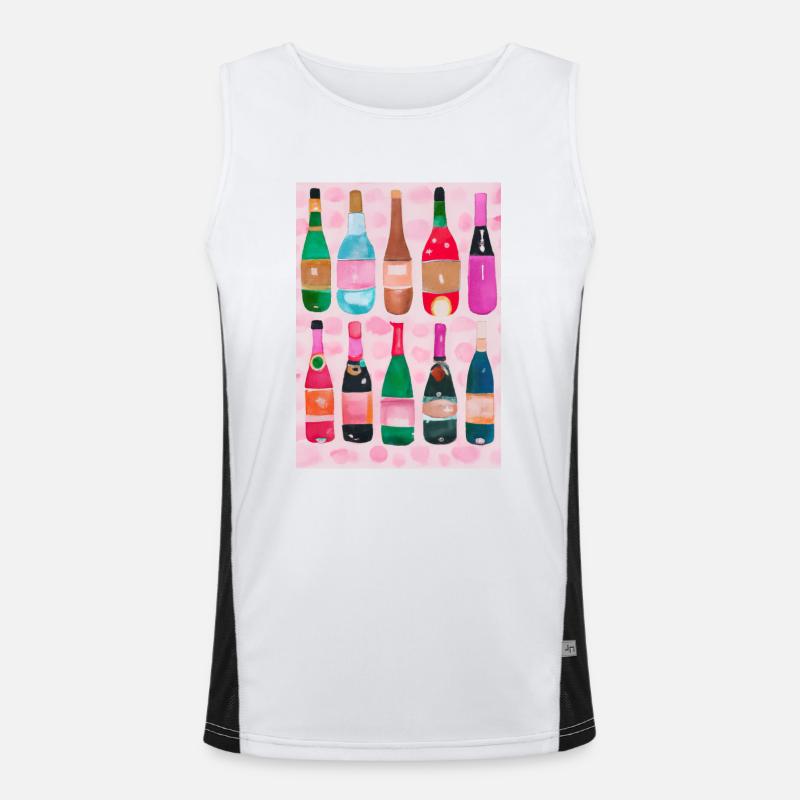 Flaschen-Muster-Malerei Funktionelles Kontrast-Tank Top für Männer 
